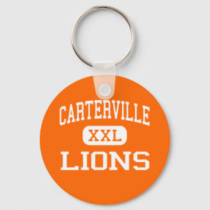 Carterville - lejon - kick - Carterville Illinois Nyckelring