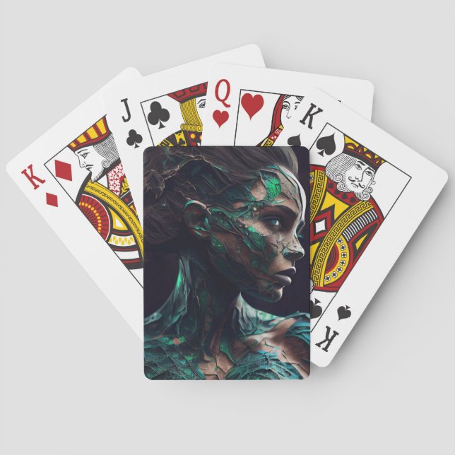 Cartes à jouer Fille Verte Casinokort (Baksidan)