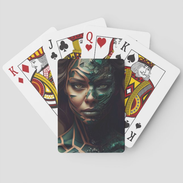 Cartes à jouer Fille Verte Casinokort (Baksidan)