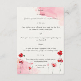 Cartes d'accompagnement "Coquelicots" Tilläggskort