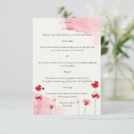 Cartes d'accompagnement "Coquelicots" Tilläggskort