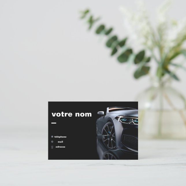 Cartes de visite automobile personnalisable visitkort (Stående Fram)