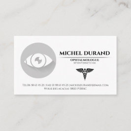 Cartes de visite Médicales ophtalmologue Visitkort