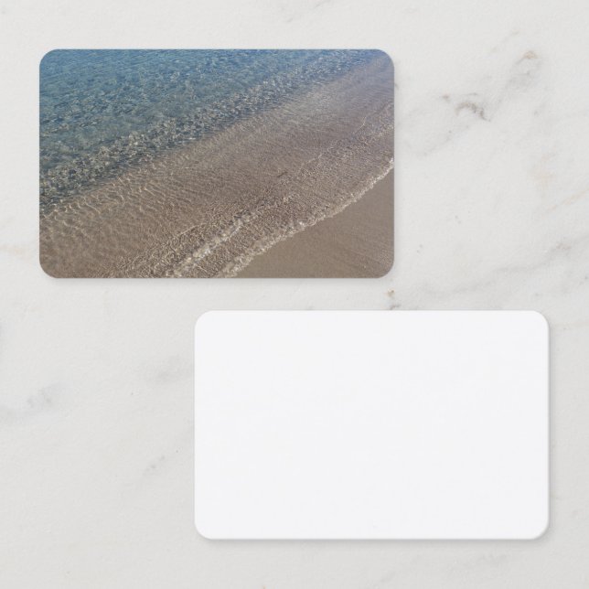 Cartes de visite Mer cristalline Visitkort (Fram/baksida)