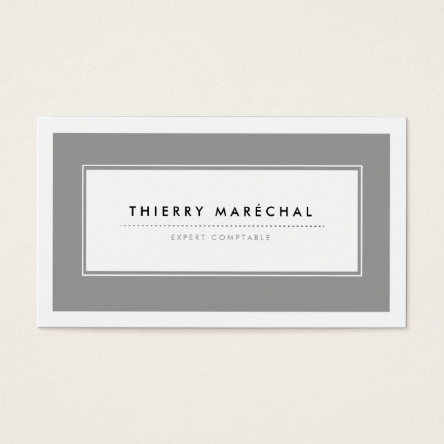 Cartes de Visite Modernes Gris Visitkort (Framsidan)