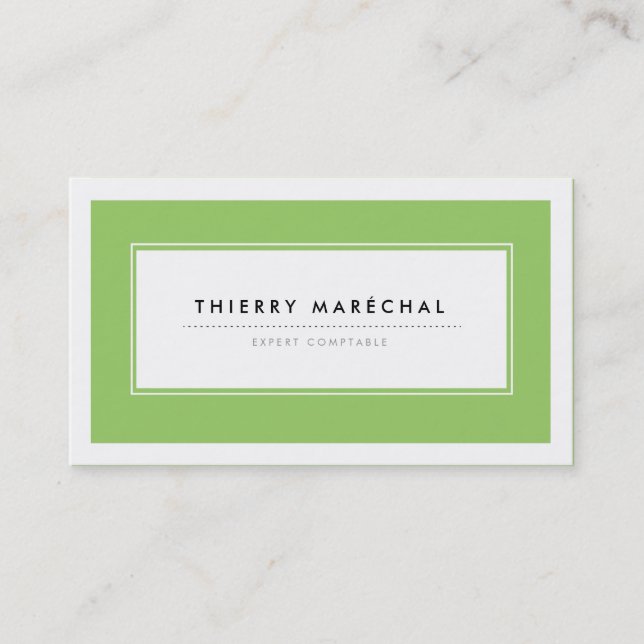Cartes de Visite Modernes Vert Visitkort (Framsida)
