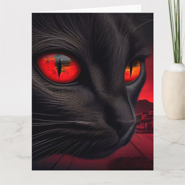 Cartes de vœux Black Cat Kort (Framsida)