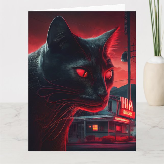Cartes de vœux Black Cat Kort (Framsida)