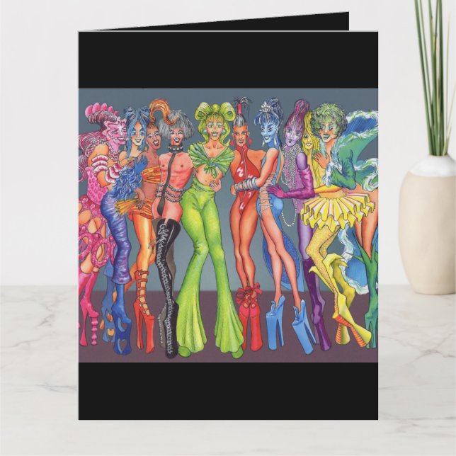 Cartes de vœux Drag Queen Supermodels Kort (Framsida)