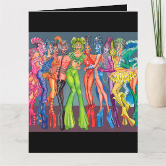 Cartes de vœux Drag Queen Supermodels Kort