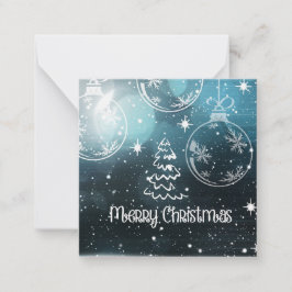 Cartes de voeux mini noël merry christmas  anteckningskort