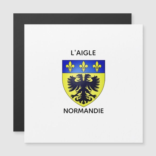 Cartes Magnétiques - Blason de L'Aigle - Normandie (Fram/baksida)
