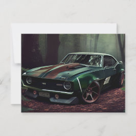 Cartes Postales auto forest Vykort