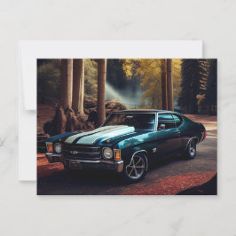 Cartes Postales auto forest Vykort