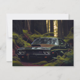 Cartes Postales auto forest Vykort