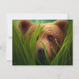 Cartes Postales bear herbe Vykort