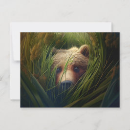Cartes Postales bear herbe Vykort
