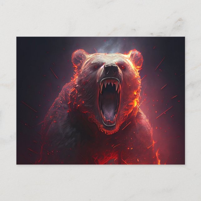 Cartes Postales bear red Vykort (Framsida)