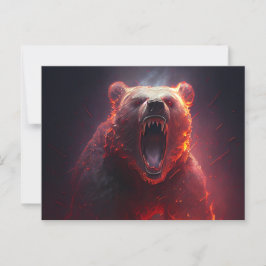Cartes Postales bear red Vykort