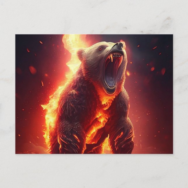 Cartes Postales bear red Vykort (Framsida)
