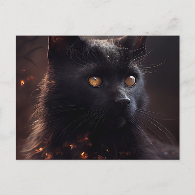 Cartes Postales Black Cat Vykort (Framsida)