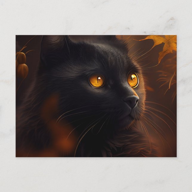 Cartes Postales Black Cat Vykort (Framsida)
