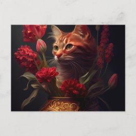 Cartes Postales Cat Fleur Vykort