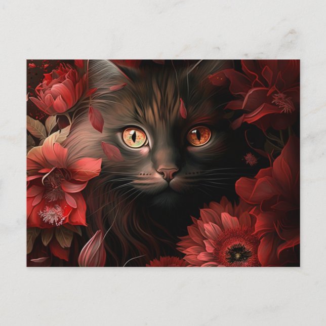 Cartes Postales Cat Fleur Vykort (Framsida)