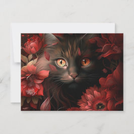 Cartes Postales Cat Fleur Vykort