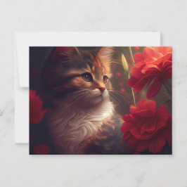 Cartes Postales Cat Fleur Vykort