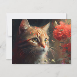 Cartes Postales Cat Fleur Vykort