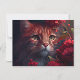 Cartes Postales Cat Fleur Vykort