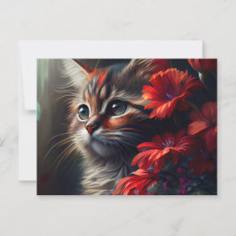 Cartes Postales Cat Fleur Vykort