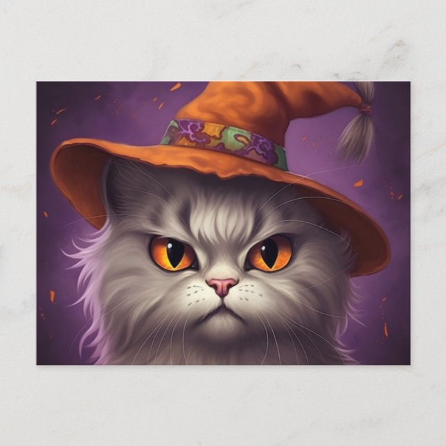 Cartes Postales Cat Halloween Vykort (Framsida)