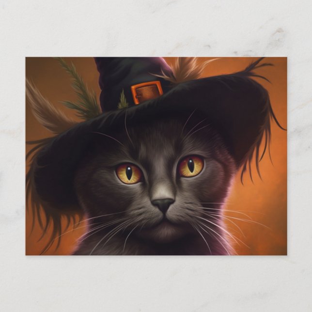 Cartes Postales Cat Halloween Vykort (Framsida)