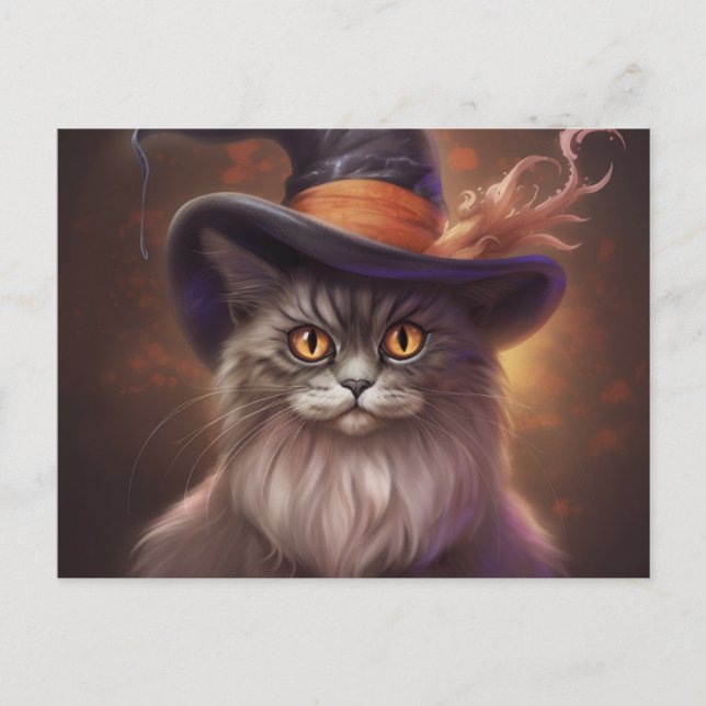 Cartes Postales Cat Halloween Vykort (Framsida)