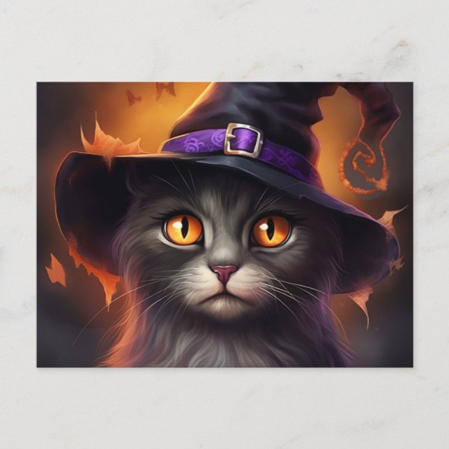 Cartes Postales Cat Halloween Vykort (Framsida)
