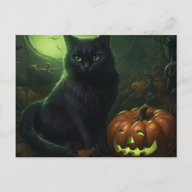 Cartes Postales Cat Halloween Vykort (Framsida)
