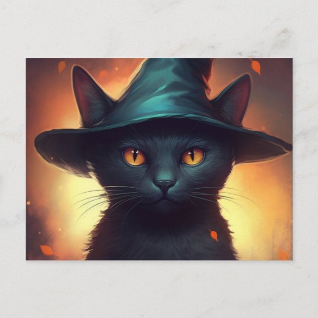 Cartes Postales Cat Halloween Vykort (Framsida)