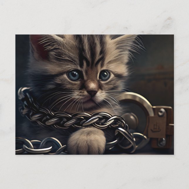 Cartes Postales Cat prisoner Vykort (Framsida)