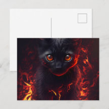 Cartes Postales Cat rouge