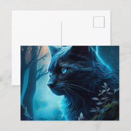 Cartes Postales Chat Bleu Vykort