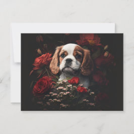 Cartes Postales chien Fleur Vykort