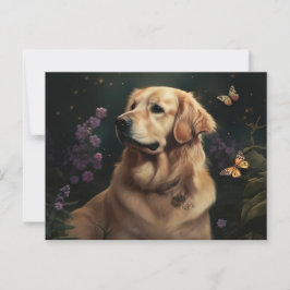 Cartes Postales chien Fleur Vykort