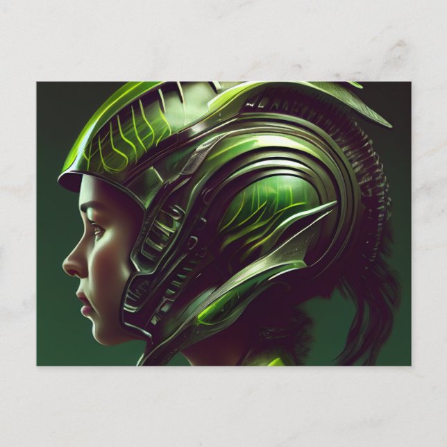 Cartes Postales Fille Futurisme Vykort (Framsida)