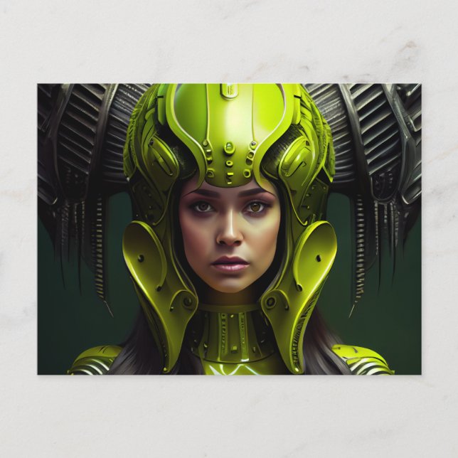 Cartes Postales Fille Futurisme Vykort (Framsida)