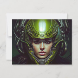 Cartes Postales Fille Futurisme Vykort