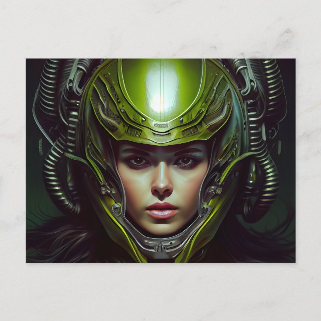 Cartes Postales Fille Futurisme Vykort (Framsida)