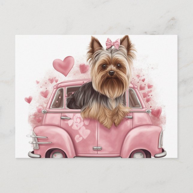 Cartes Postales Hund Yorkshire Vykort (Framsida)