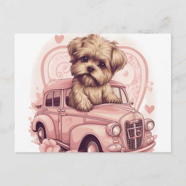 Cartes Postales Hund Yorkshire Vykort (Framsida)